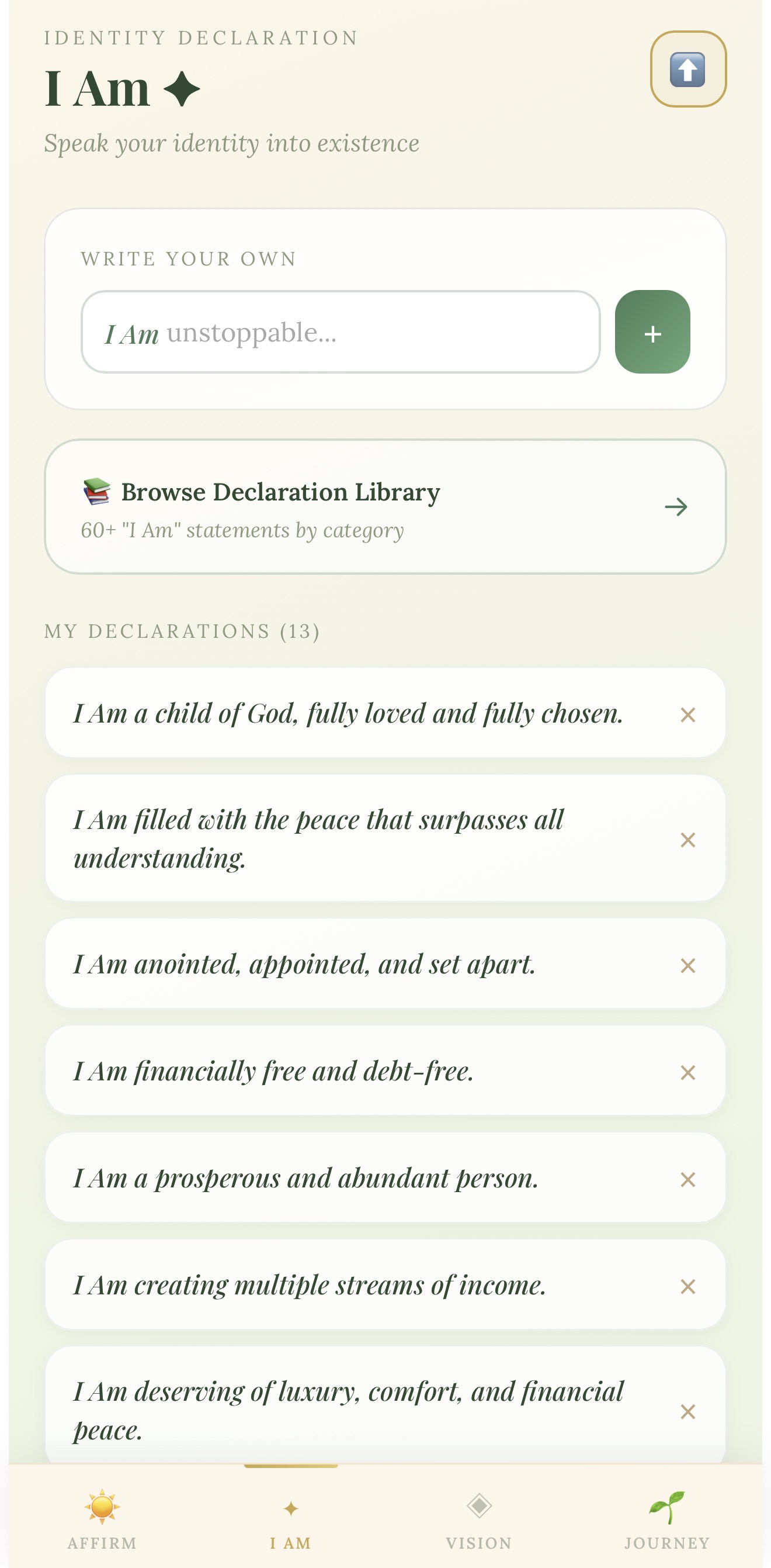 I Am Declarations